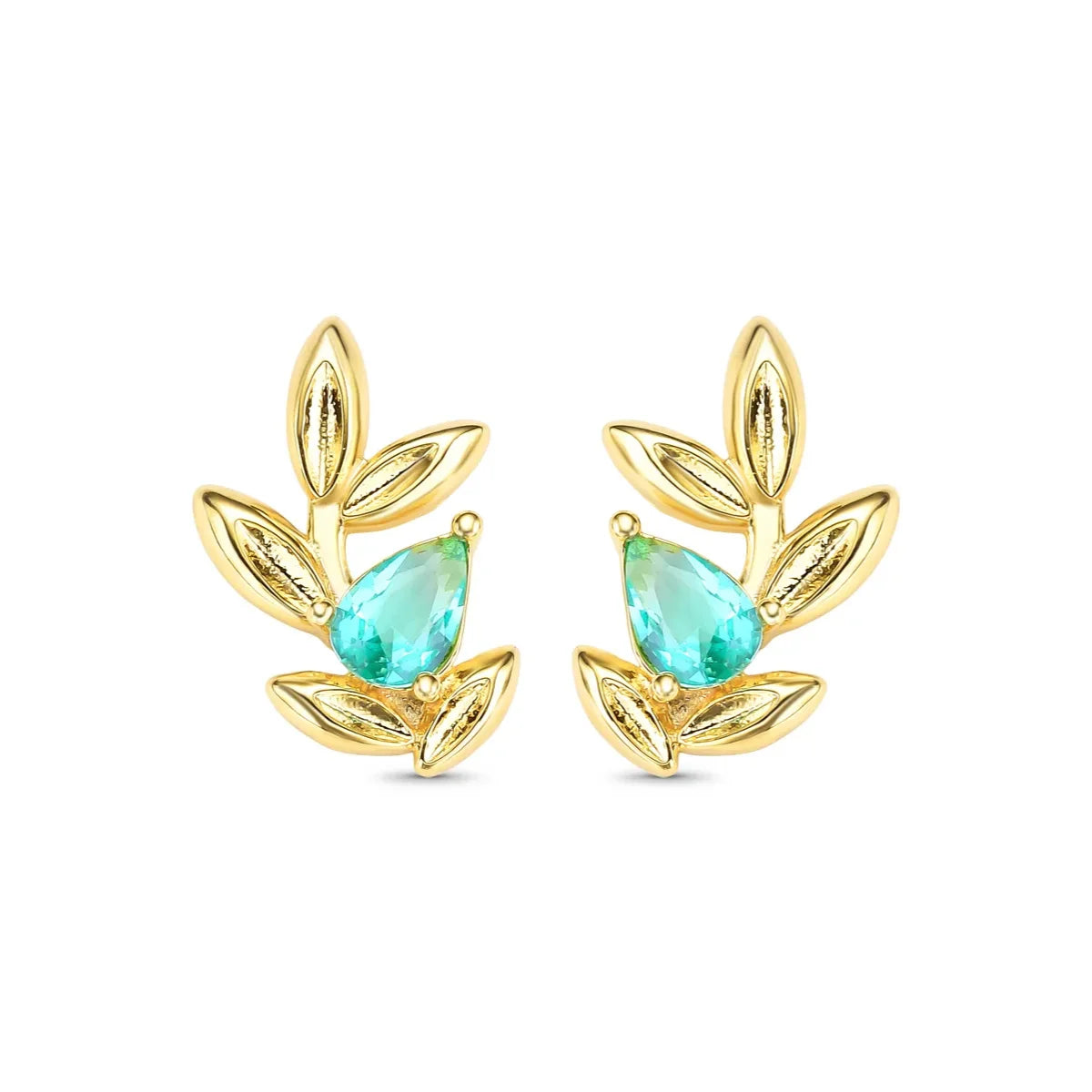 Brinco Ramo de Folhas Banhado a Ouro 18K