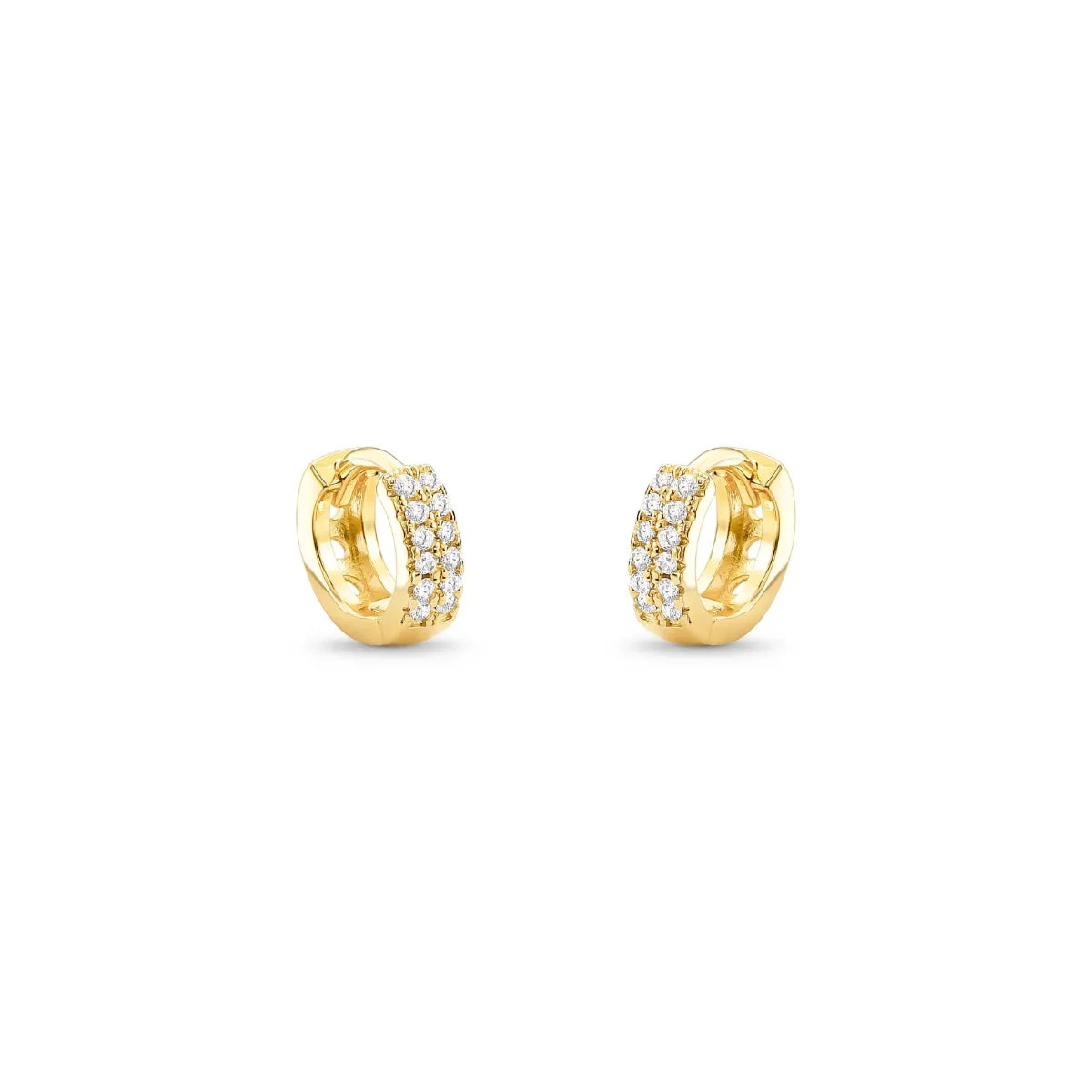 Brinco Cravejado em Zircônias Banhado a Ouro 18K