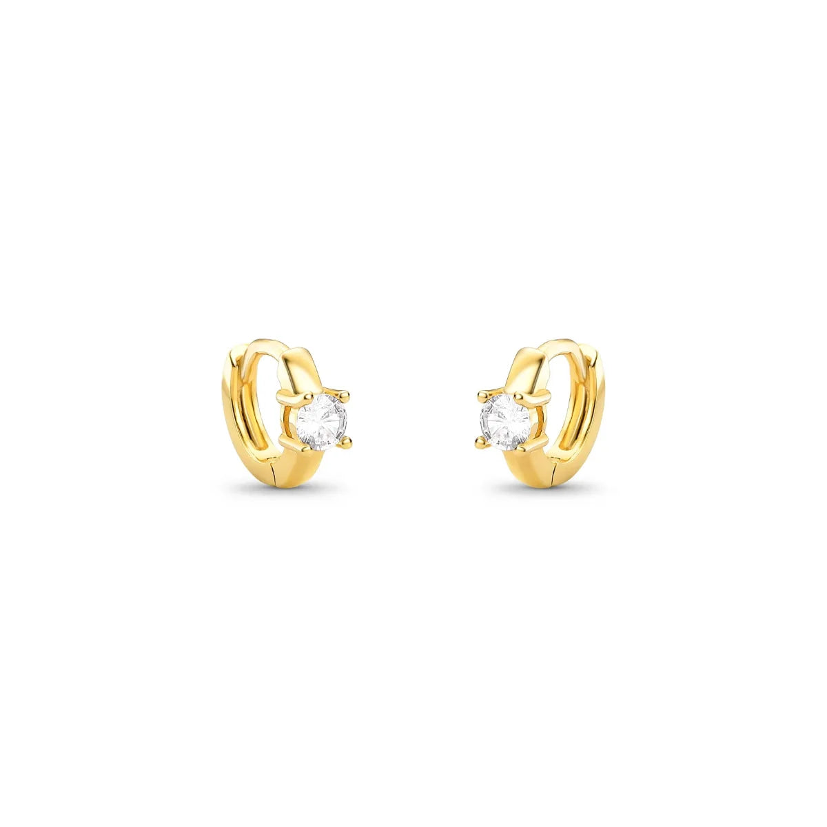 Brinco com Zircônia Central Banhado a Ouro 18K
