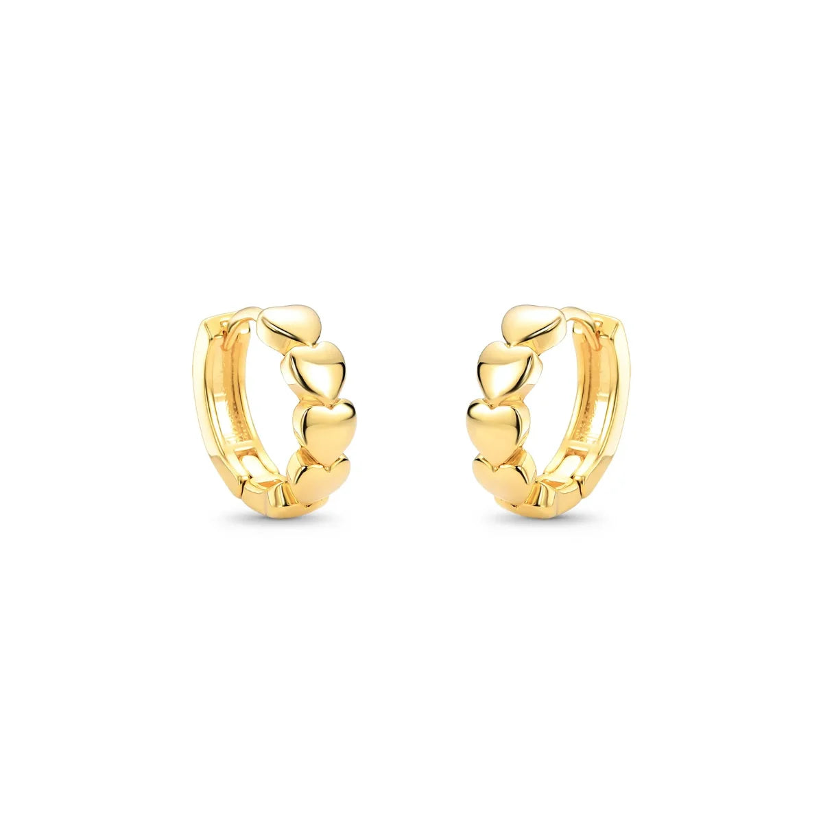 Brinco de Corações Banhado a Ouro 18K