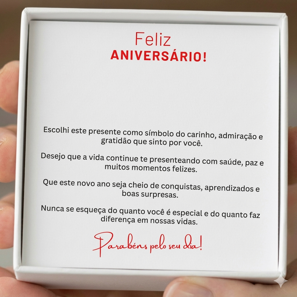 Presente de Aniversário para Mulher Colar Coração Dourado com Mensagem | Ideal Esposa Namorada Mãe