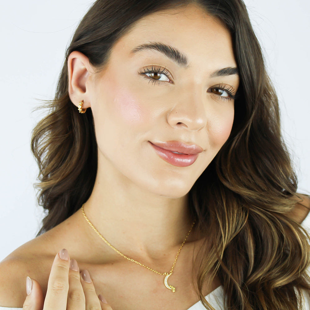 Brinco com Estrelas Banhado a Ouro 18K