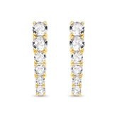 Brinco Ear Hook de Zircônias Banhado a Ouro 18K