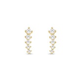 Brinco Ear Cuff com Zircônias Banhado a Ouro 18K