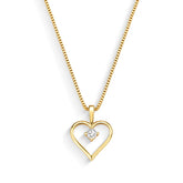 Colar Coração com Zircônia Banhado a Ouro 18K