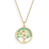 Colar Arvore da Vida Banhado a Ouro 18K