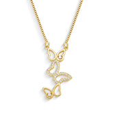 Colar Borboletas Banhado a Ouro 18K