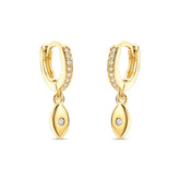 Brinco Argola com Gota Banhado a Ouro 18K