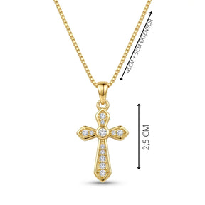 Presente Para Aniversário Colar Crucifixo + Mensagem e Embalagem