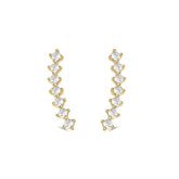 Brinco Ear Cuff em Zircônias Banhado a Ouro 18K
