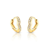 Brinco Formato Coração Banhado a Ouro 18K