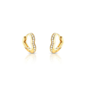 Brinco Formato Coração Banhado a Ouro 18K