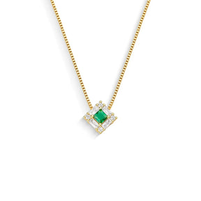 Colar Zircônia Verde Banhado a Ouro 18K