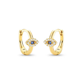 Brinco Olho Grego Banhado a Ouro 18K