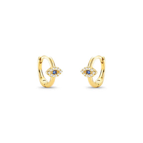 Brinco Olho Grego Banhado a Ouro 18K