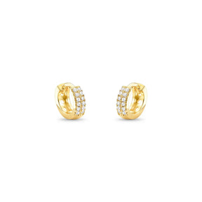 Brinco Cravejado em Zircônias Banhado a Ouro 18K