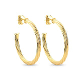 Brinco Traçada Banhado a Ouro 18K