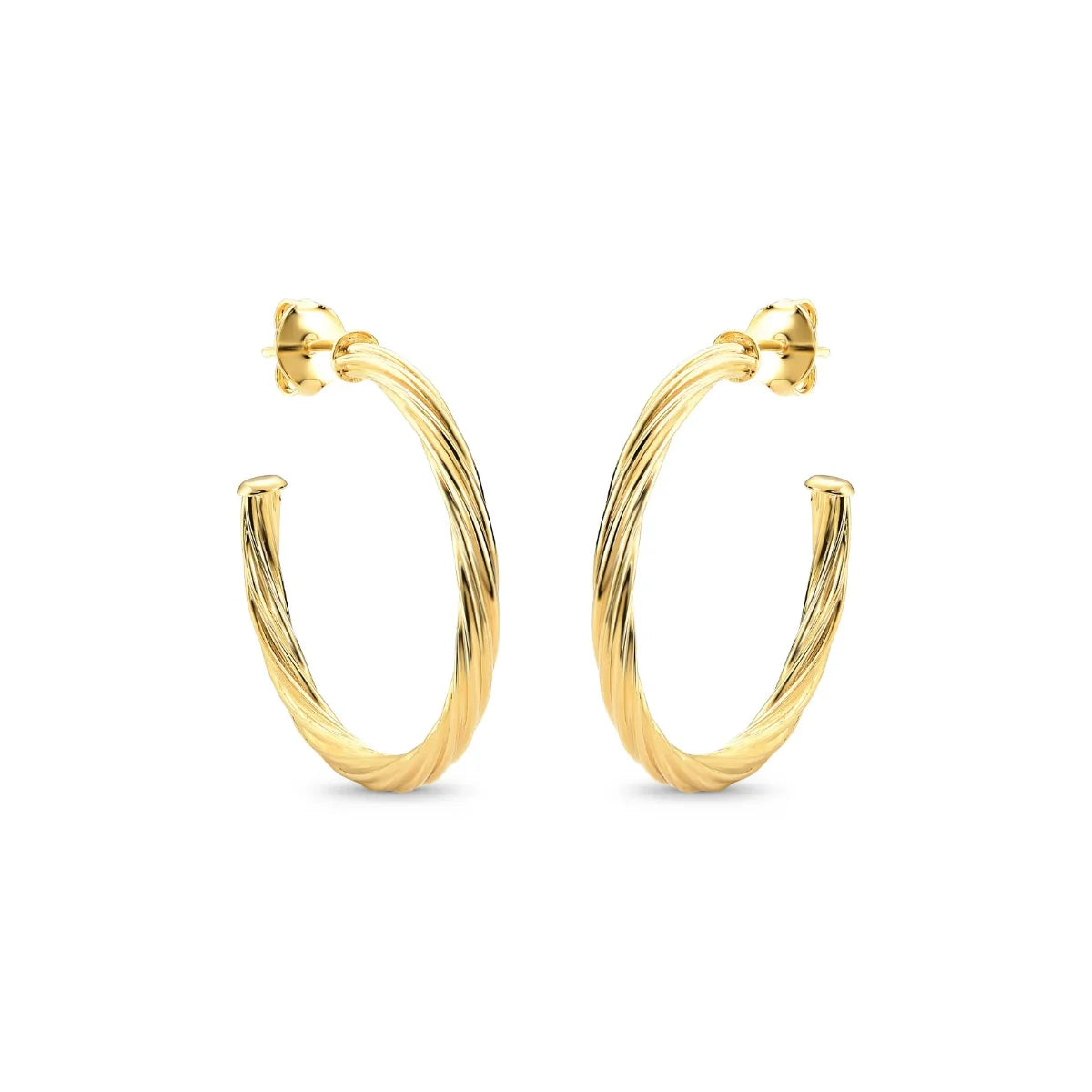 Brinco Traçada Banhado a Ouro 18K