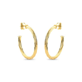 Brinco Traçada Banhado a Ouro 18K