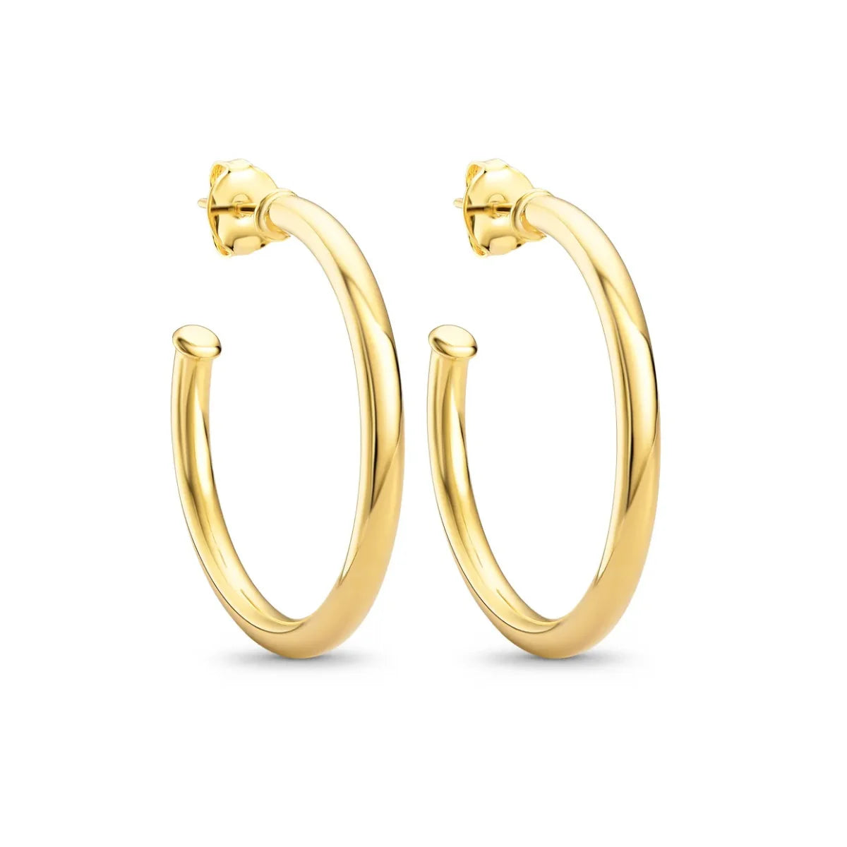 Brinco Argola Lisa Banhado a Ouro 18K