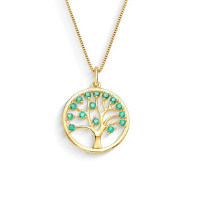 Colar Arvore da Vida Banhado a Ouro 18K