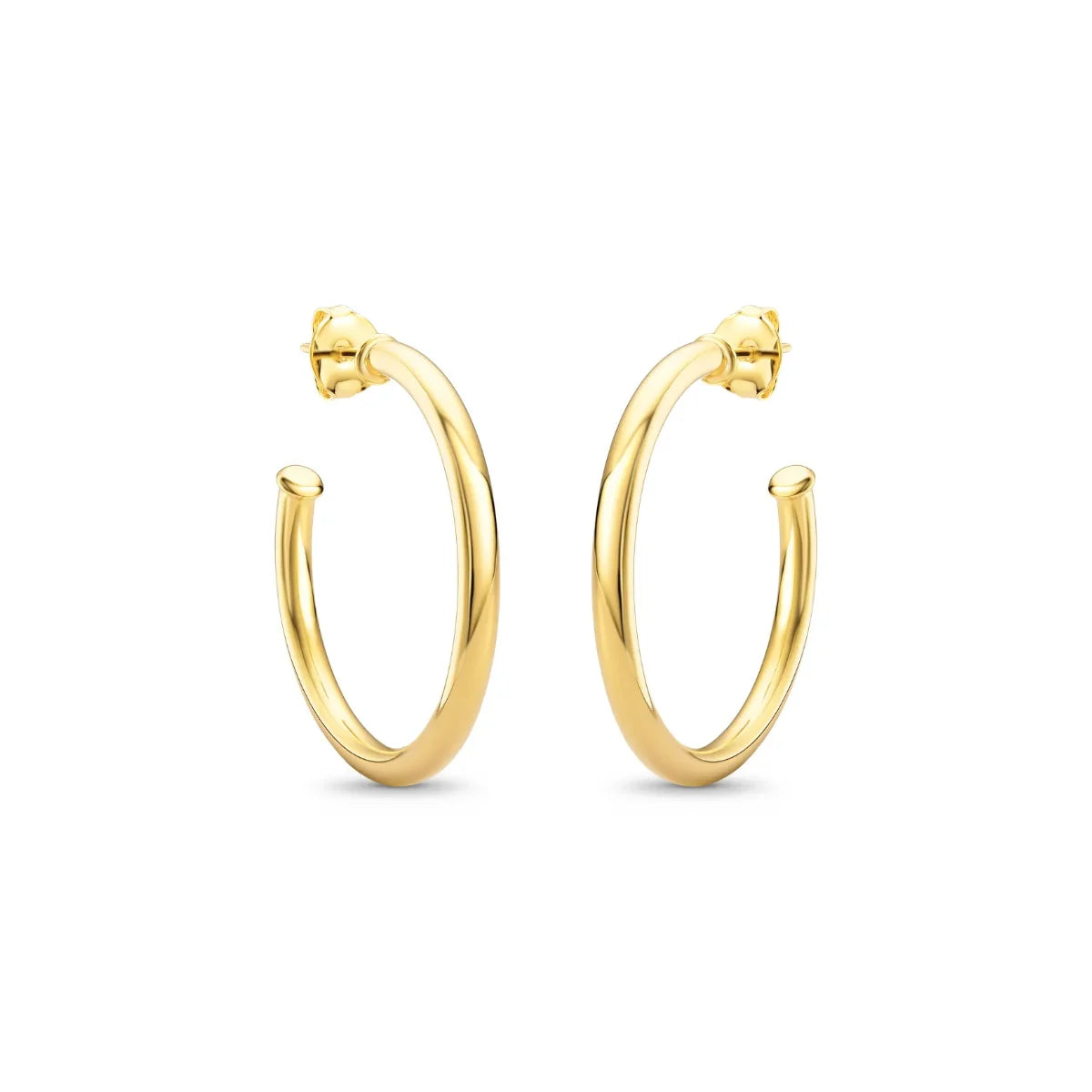 Brinco Argola Lisa Banhado a Ouro 18K