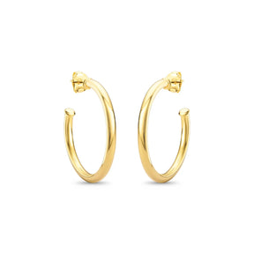 Brinco Argola Lisa Banhado a Ouro 18K