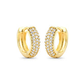 Brinco Cravejado com Zircônias Banhado a Ouro 18K