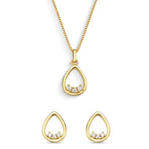 Conjunto Gota Banhado a Ouro 18K