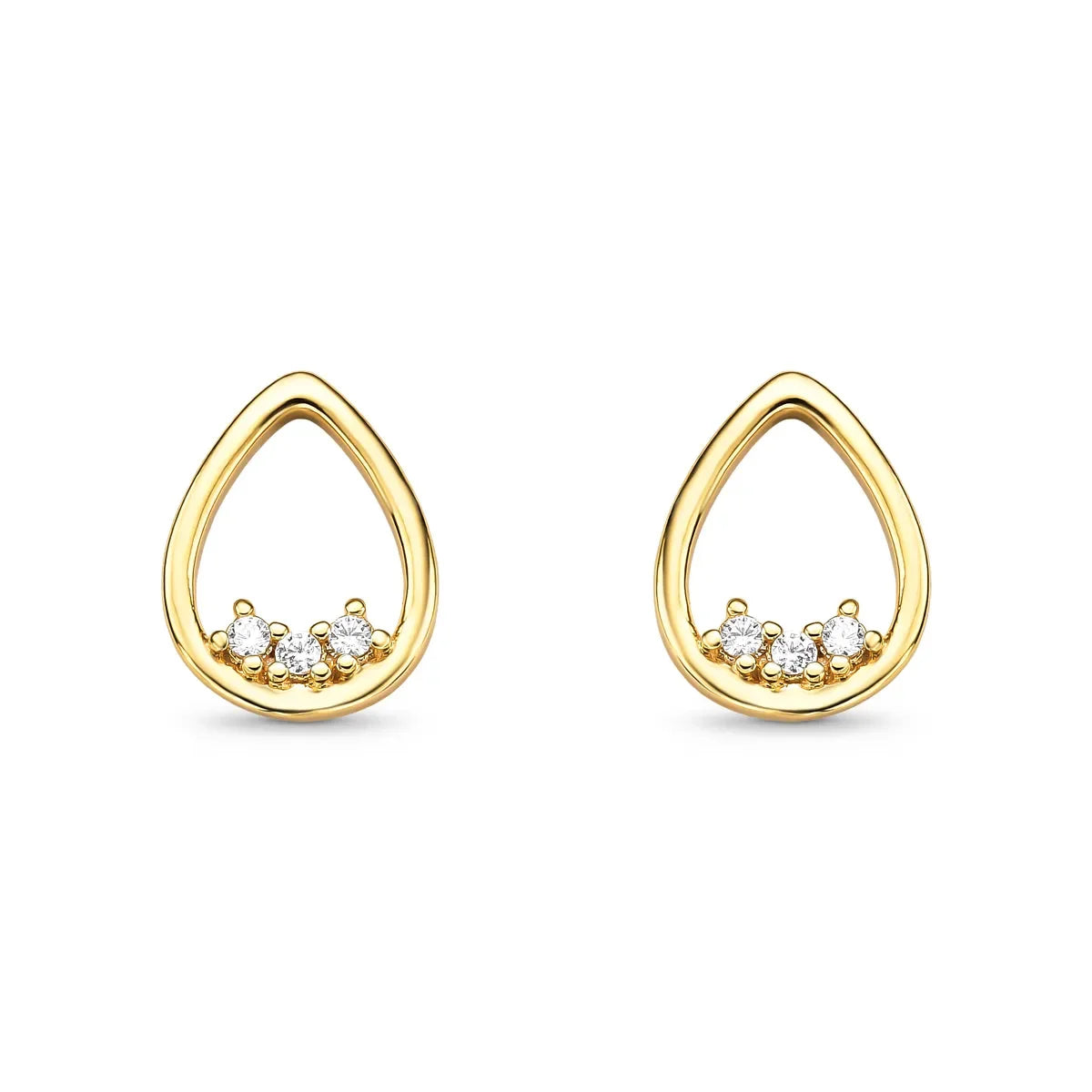 Conjunto Gota Banhado a Ouro 18K