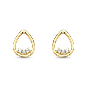 Conjunto Gota Banhado a Ouro 18K