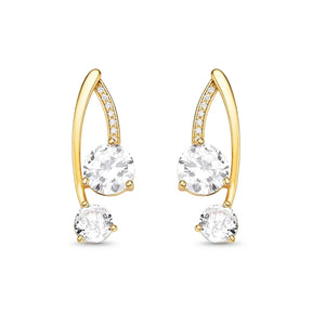 Brinco com Pedras de Zircônias Banhado a Ouro 18K