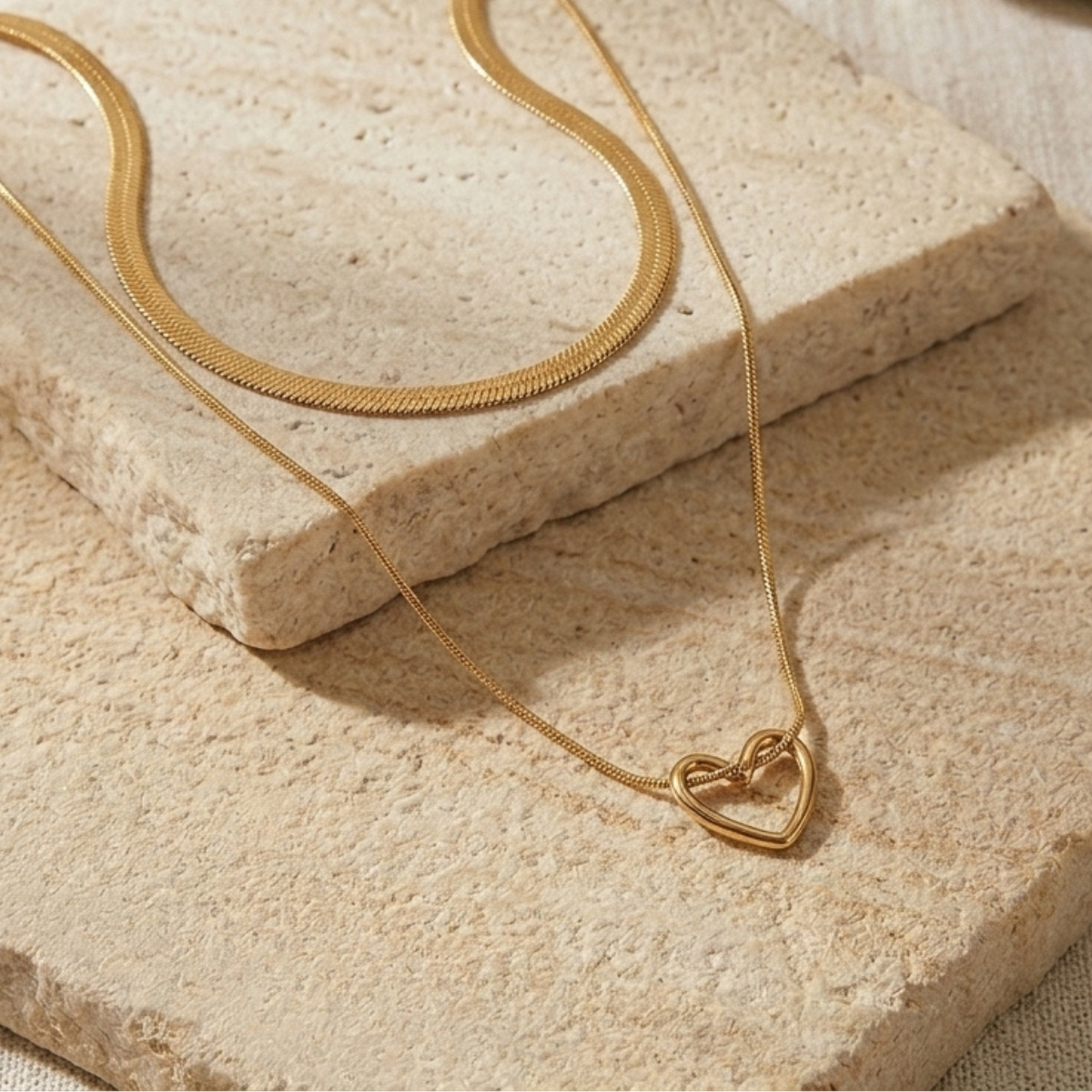 Presente Para Mãe - Colar Coração Banhado a Ouro com Cartão Mensagem