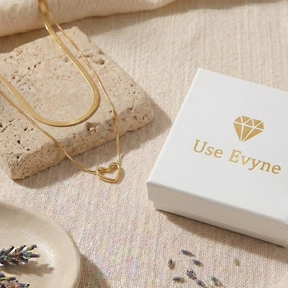 Presente Para Mãe - Colar Coração Banhado a Ouro com Cartão Mensagem