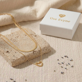 Presente Para Mãe - Colar Coração Banhado a Ouro com Cartão Mensagem