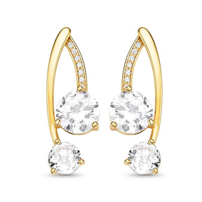 Brinco com Pedras de Zircônias Banhado a Ouro 18K