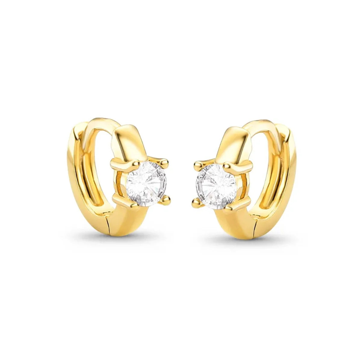 Brinco com Zircônia Central Banhado a Ouro 18K