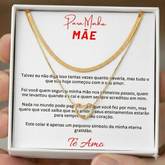 Presente Para Mãe - Colar Coração Banhado a Ouro com Cartão Mensagem