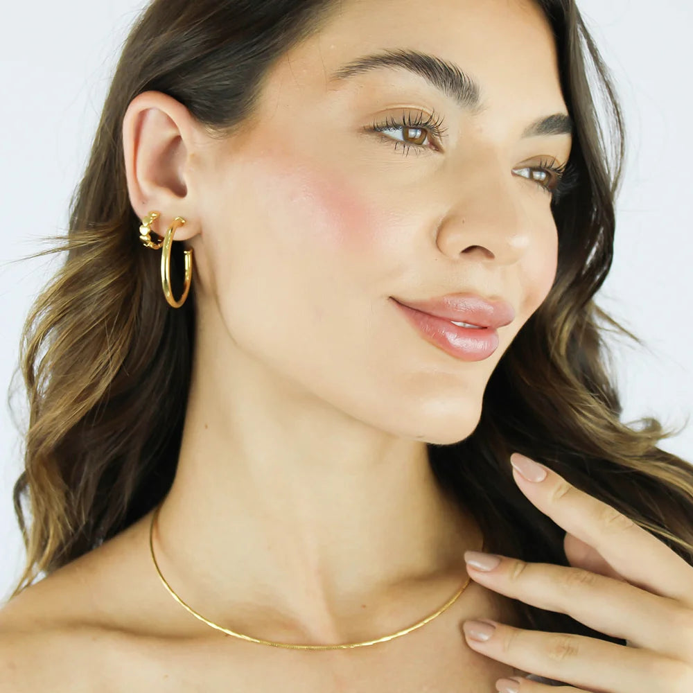 Brinco de Corações Banhado a Ouro 18K