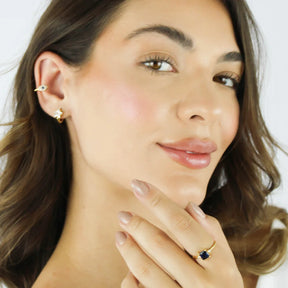 Brinco Olho Grego Banhado a Ouro 18K