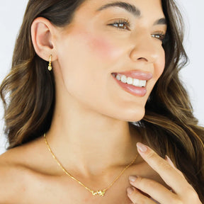 Brinco Argola com Gota Banhado a Ouro 18K