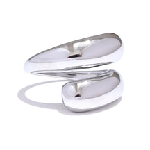 Anel Ajustável Bold com Design Fluido em Aço Inoxidável Premium 316L - Banhado a Ouro 18k