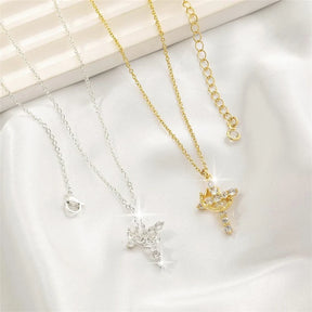 Colar Antiansiedade Pingente Cruz Banhado a Ouro 18K