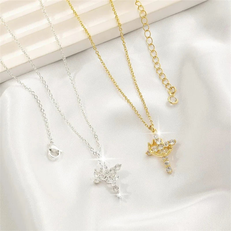 Colar Antiansiedade Pingente Cruz Banhado a Ouro 18K
