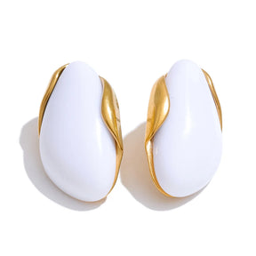 Brinco Feminino Geométrico em Aço Banhado a Ouro 18K – Diversas Cores