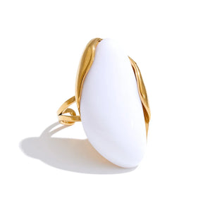 Anel Ajustável em Aço Inoxidável Premium - Banhado a Ouro 18k