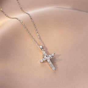 Colar Antiansiedade Pingente Cruz Banhado a Ouro 18K