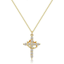 Colar Antiansiedade Pingente Cruz Banhado a Ouro 18K