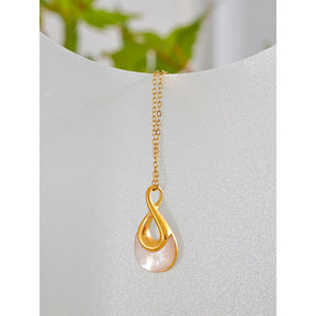 Colar Feminino de Luxo Pingente Gota – Banho Ouro 18k PVD em Aço Inoxidável Premium