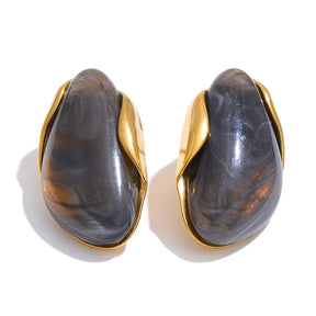 Brinco Feminino Geométrico em Aço Banhado a Ouro 18K – Diversas Cores
